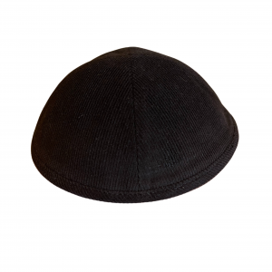 BLACK CORDUROY KIPPAH