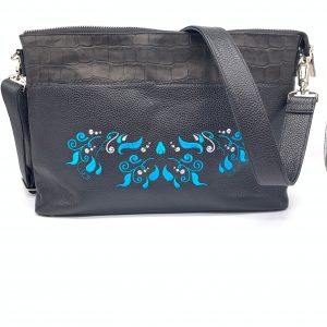 BLACK LANTERN ITALIAN LEATHER TALIT / TEFILLIN BAG