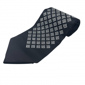 Black sqaure silver dot atarah