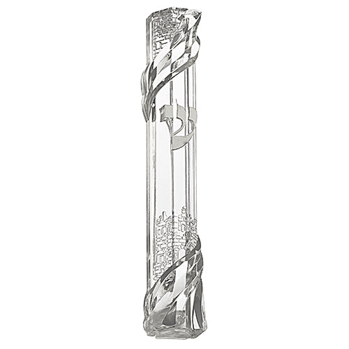 Glass crystal Mezuzah