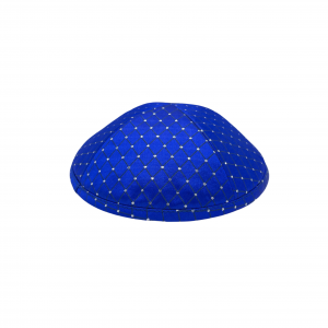 WHITE STONE ROYAL BLUE KIPPAH