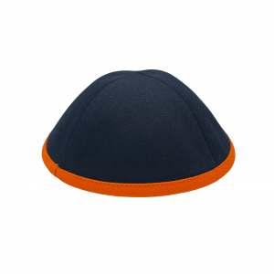 BLACK ORANGE TRIM KIPPAH