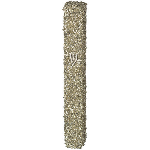 Silver stone coated mezuzah