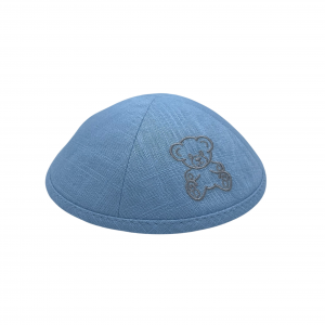Teddy Bear Sky Blue Kippah