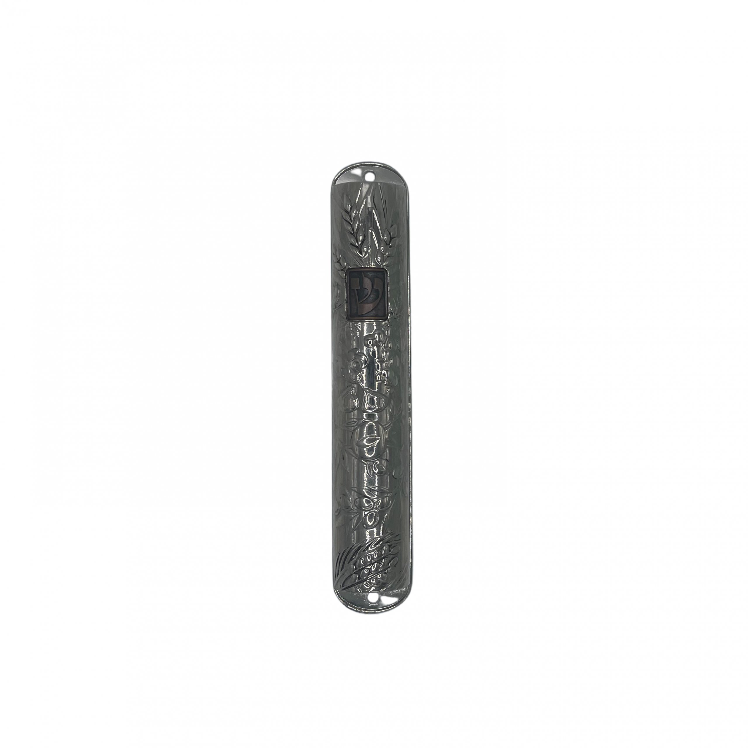 Thick metal design mezuzah