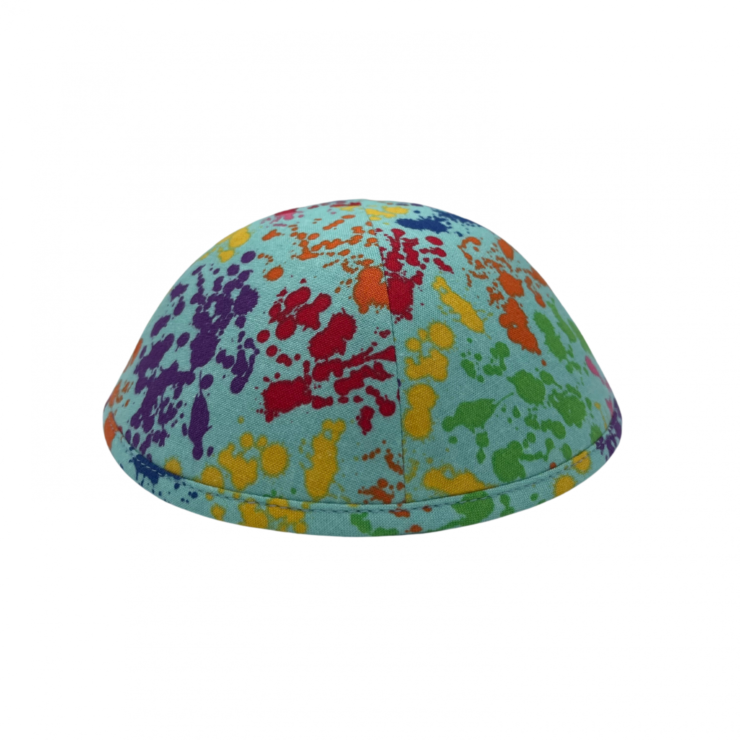 Turquoise Paint Splatter Kippah