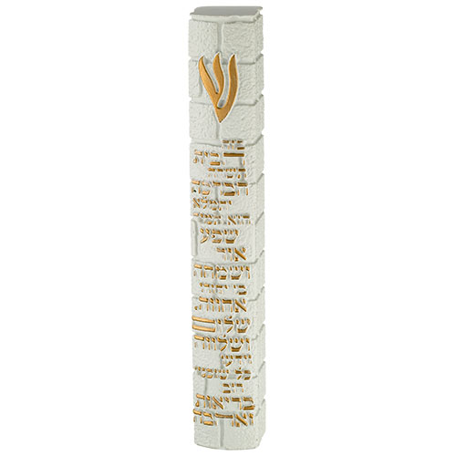 White stone blessing mezuzah